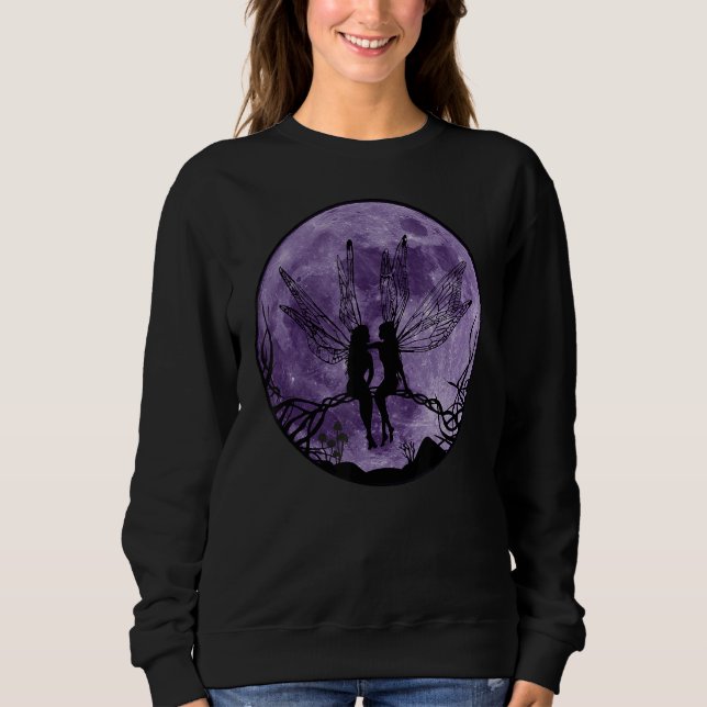 Fairy Moonlight Mystical Magic Älvors Forest Fa T Shirt (Framsida)