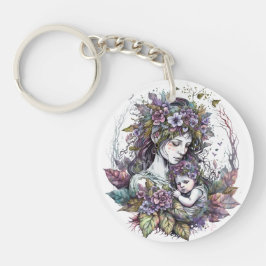 Fairy Mor och Child Acrylic Keychain