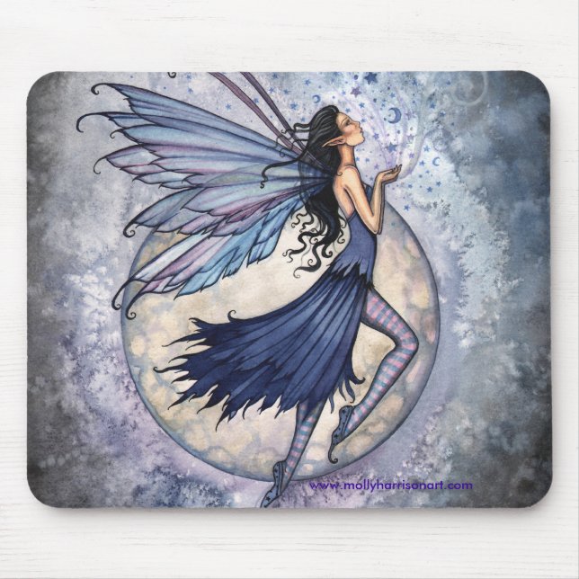 Fairy Mousepad, Midnight Blue av Molly Harrison Musmatta (Framsidan)