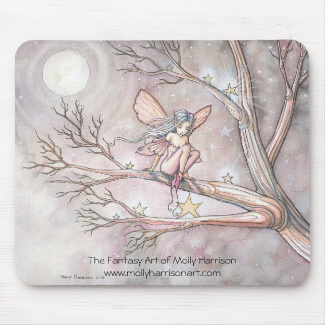Fairy Mousepad "Träd of Stars" av Molly Harrison Musmatta (Framsidan)