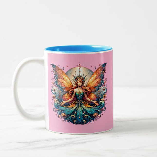 Fairy Mugg, Magic Fantasy Vibe Två-Tonad Mugg (Vänster)
