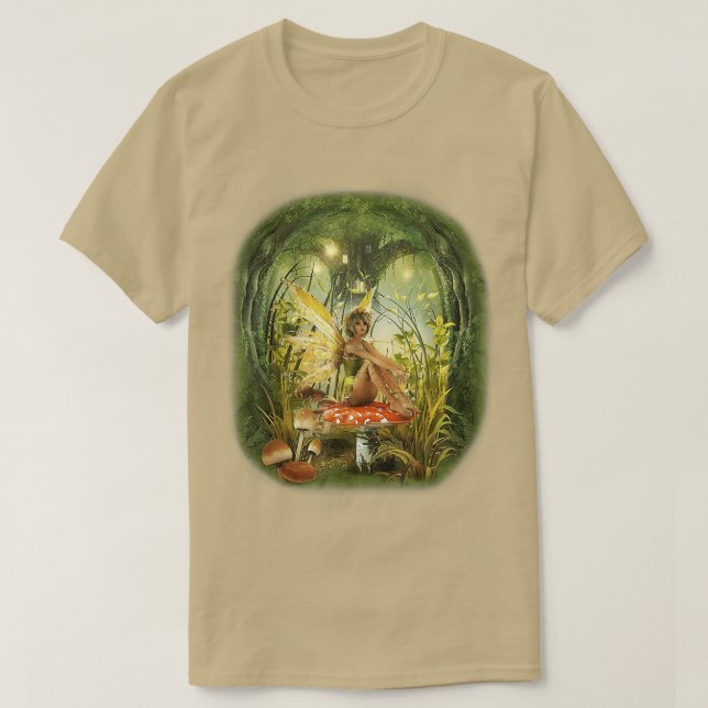 Fairy Mushroom Älvors Anime Toadstool Magic Win T Shirt (Design framsida)