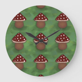 Fairy Mushroom Clock Stor Klocka