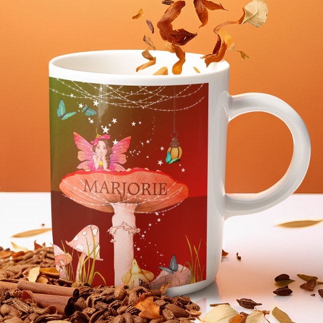 Fairy Mushroom Magic Enchanted Personal Kaffemugg (Skapare uppladdad)