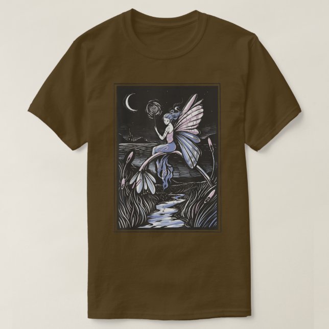 Fairy Night Fairycore Fantasy Magic Nature Fairywa T Shirt (Design framsida)