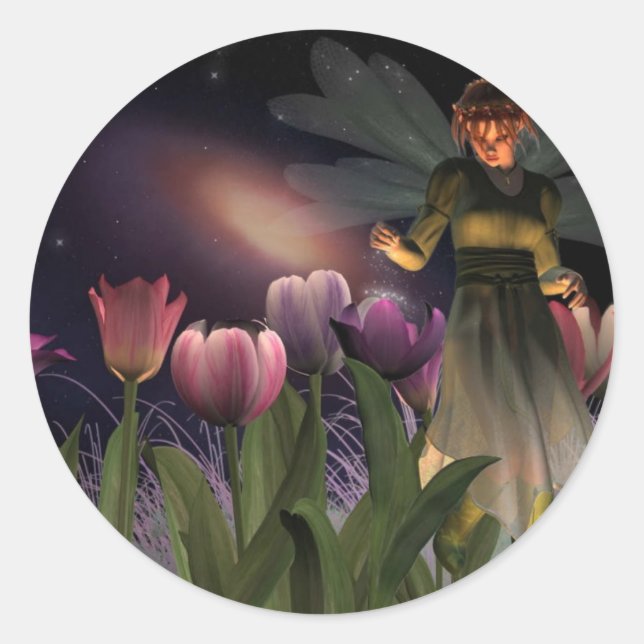 Fairy Night Magic Stickers Runt Klistermärke (Framsida)