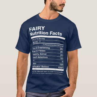 Fairy Nutrition Facts Namn Named Funny T Shirt