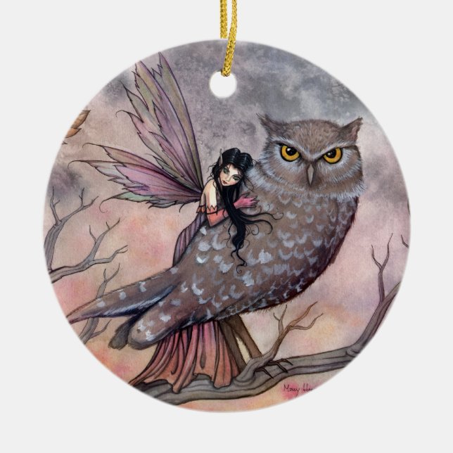 Fairy och Uggla Ornament (Framsidan)