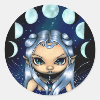 "Fairy of the Changing Måne"-märket Runt Klistermärke