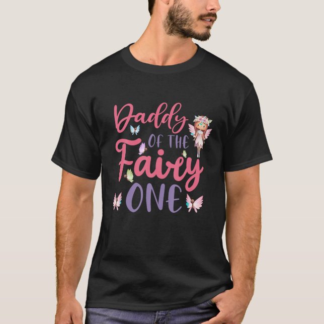 Fairy One 1st Birthday Girl Bir T Shirt (Framsida)