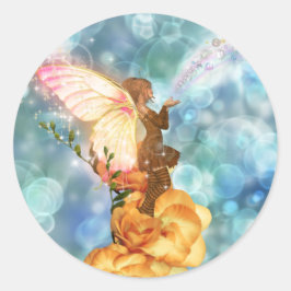 Fairy Önskemål Stickers Runt Klistermärke