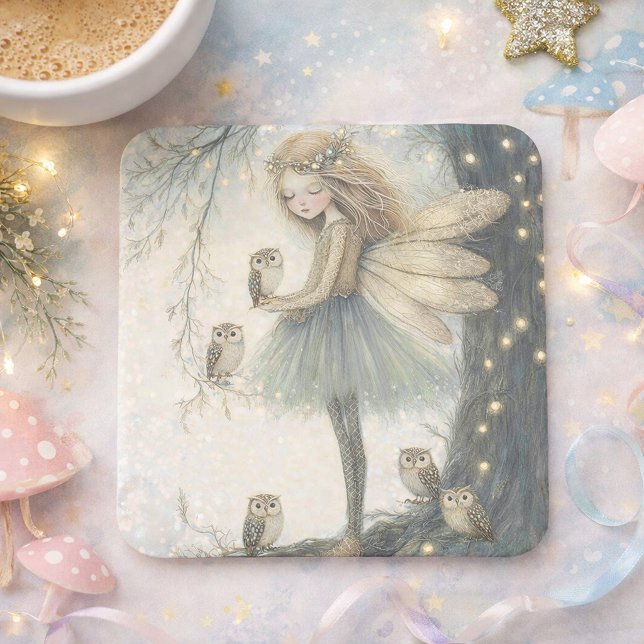 Fairy & Owl Stenkoj Stenunderlägg (Skapare uppladdad)