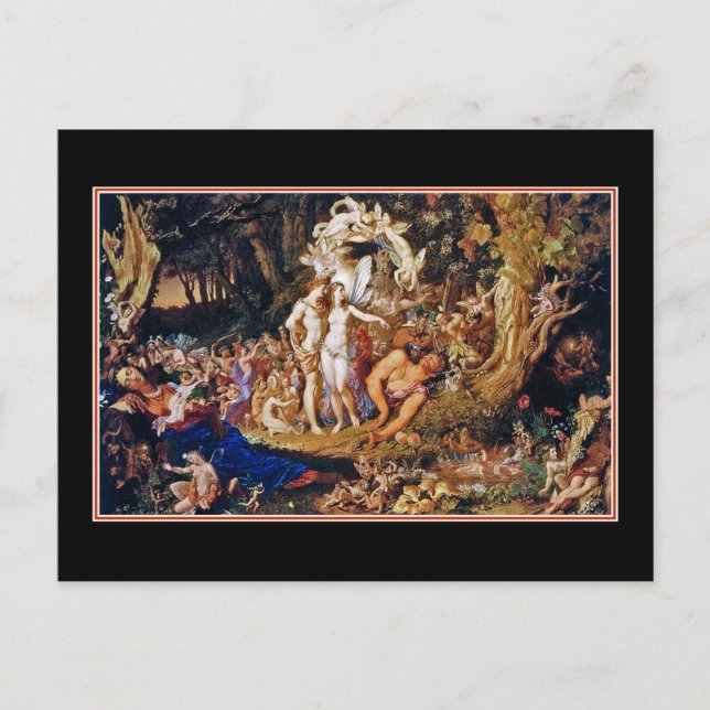 Fairy Painting ’Oberon and Titania’ Vykort (Framsida)
