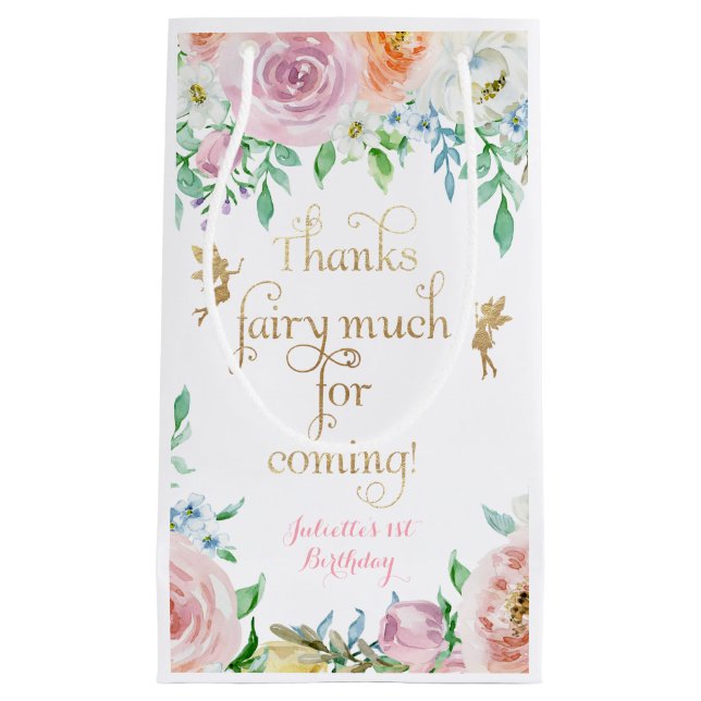 Fairy Party Favor Bags Birthday eller Baby Shower (Framsidan)