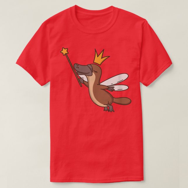 Fairy Platypus Wildlife Mystical Animal Platypus F T Shirt (Design framsida)
