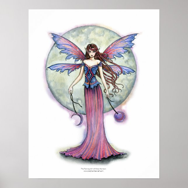 Fairy Poster "Luna Jewel" av Molly Harrison (Framsidan)