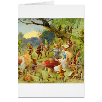 Fairy Prince och Thumbelina i Magic Forest Hälsningskort