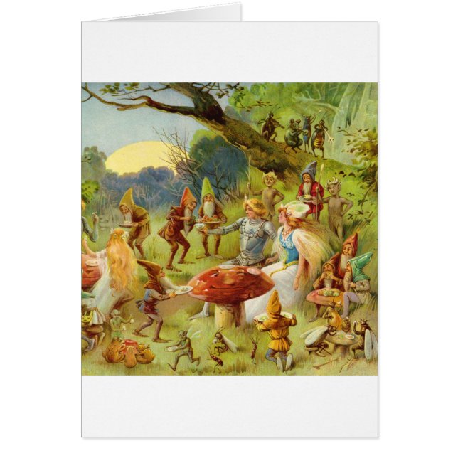 Fairy Prince och Thumbelina i Magic Forest Hälsningskort (Framsidan)