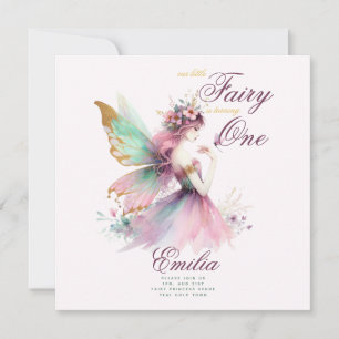 Fairy Princess 1st Birthday eller EDIT AGE Teal Gu Inbjudningar
