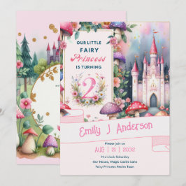 Fairy Princess 2:a födelsedagen Fairy Tale Fairyco Inbjudningar