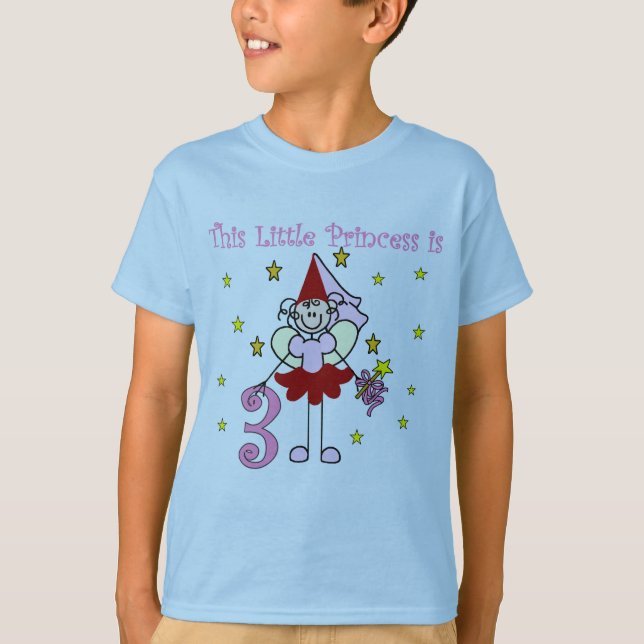 Fairy Princess 3:e födelsedag Tshirts och presente (Framsida)
