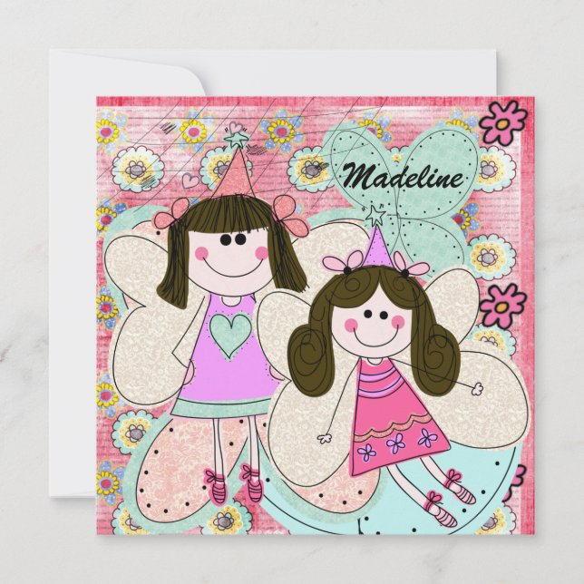 Fairy Princess Anpassad födelsedagsinbjudan Inbjudningar (Framsida)