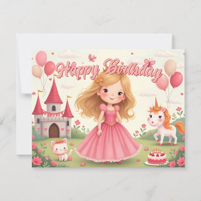 Fairy Princess Birthday i en Rosa Dream (Framsida)