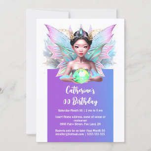 Fairy princess chinese Girl Magic Inbjudningar