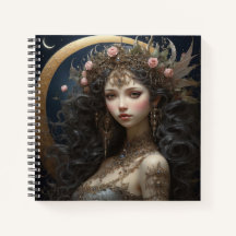 Fairy Princess & Crescent Måne Hard Cover Journal