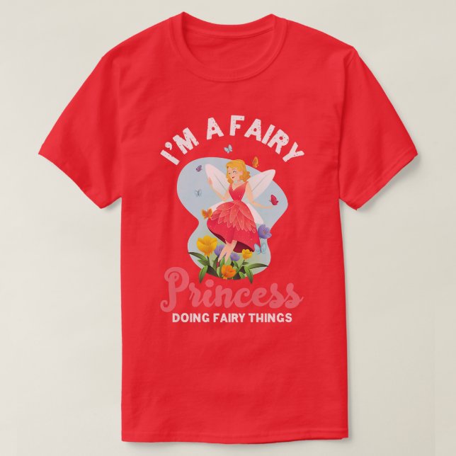 Fairy Princess Flowers Wonderful Magician Magic Fa T Shirt (Design framsida)