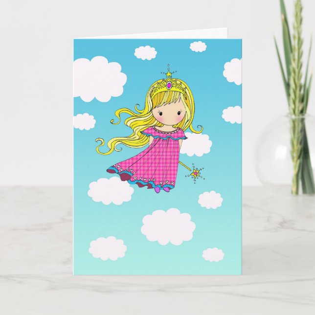 Fairy Princess Grattis på födelsedagen Card Kort (Framsida)