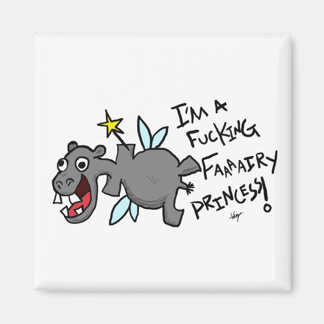Fairy Princess Hippo Magnet (Framsidan)