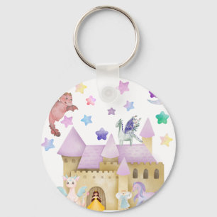 Fairy Princess Magic Castle-partiförmån Nyckelring