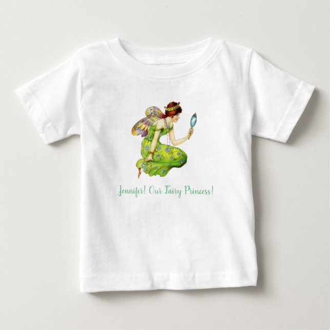 Fairy Princess med Customized Namn T Shirt (Framsida)