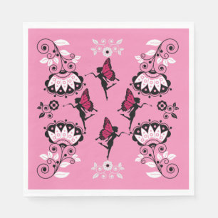 Fairy Princess Mönster Print Pappersservett
