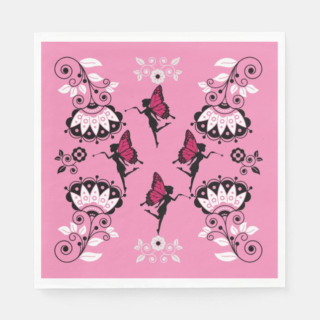Fairy Princess Mönster Print Pappersservett (Framsidan)