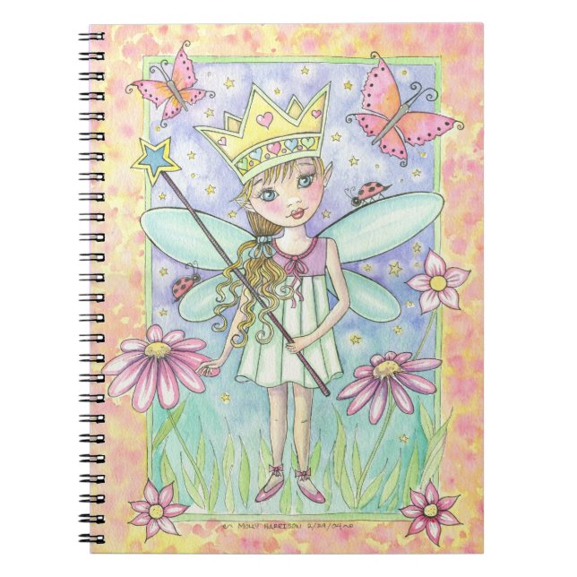 Fairy Princess Notebook Anteckningsbok Med Spiral (Framsidan)