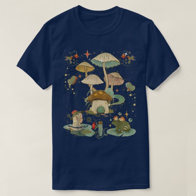 Fairy Princess och Frog Enchanted Mushroom T Shirt (Design framsida)