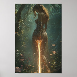 Fairy Princess och hennes Elven Sword Poster