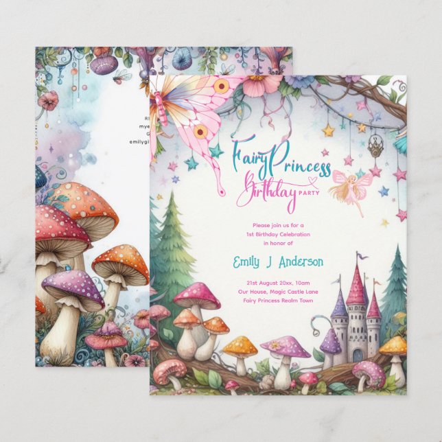 Fairy Princess Party Magic Birthday Bash (Fram/baksida)