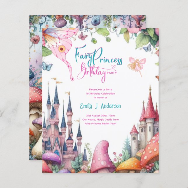 Fairy Princess Party Magic Birthday Bash (Fram/baksida)