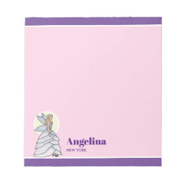 Fairy Princess Petals Dress Mode Illustration Anteckningsblock