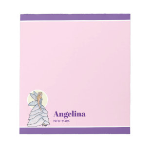 Fairy Princess Petals Dress Mode Illustration Anteckningsblock