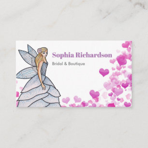 Fairy Princess Petals Dress Mode Illustration B Visitkort