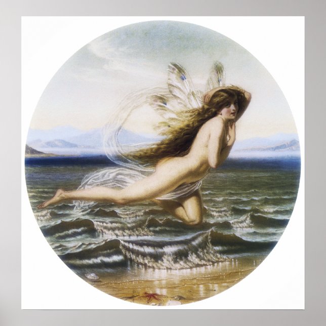 Fairy Print av Joseph Noel Paton Poster (Framsidan)