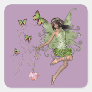 Fairy Queen-present Fyrkantigt Klistermärke