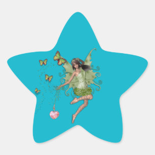 Fairy Queen-present Stjärnformat Klistermärke