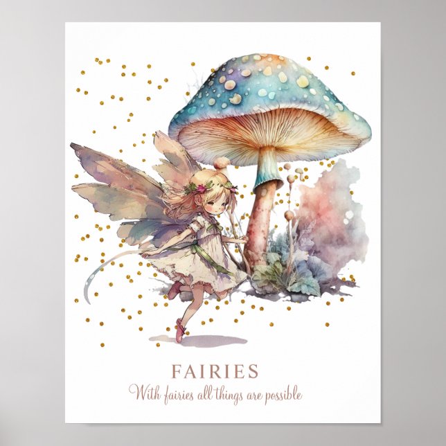 Fairy Quote Girl's Room Poster (Framsidan)
