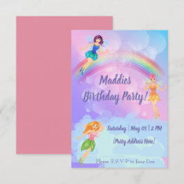Fairy Rainbow Birthday-inbjudningar Inbjudningar