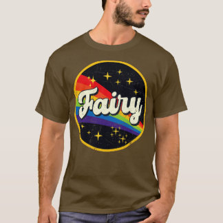 Fairy Rainbow in Space Vintage GrungeStyle T Shirt